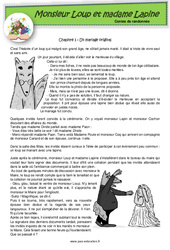 Monsieur Loup et madame Lapine - Contes de randonnée - Questionnaires : 4ème, 5ème Harmos - PDF à imprimer