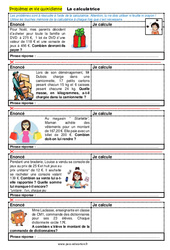 La calculatrice - CM1 - CM2 - 6ème - Problèmes et vie quotidienne - PDF à imprimer