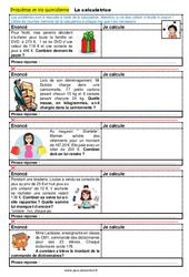 La calculatrice  - Problèmes et vie quotidienne : 6ème, 7ème, 8ème Harmos - PDF à imprimer