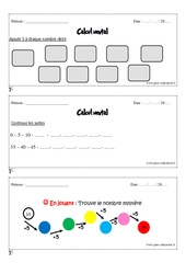 Calcul mental - Exercices et bilan - Semaine 33 à 36 : 3eme Harmos - PDF à imprimer