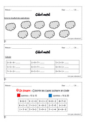 Calcul mental - Exercices et bilan - Semaine 29 à 32 : 3eme Harmos - PDF à imprimer