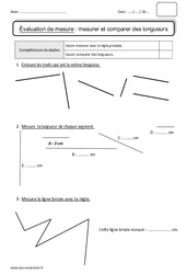 Mesurer et comparer des longueurs - Bilan  : 4ème Harmos - PDF à imprimer