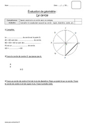 Cercle - Bilan : 6ème Harmos - PDF à imprimer