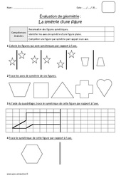 Symétrie d’une figure - Bilan : 6ème Harmos - PDF à imprimer