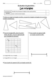 Triangles - Bilan  : 6ème Harmos - PDF à imprimer