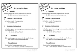 Ponctuation - Cours, Leçon : 4ème Harmos - PDF gratuit à imprimer