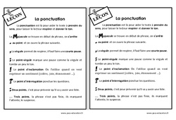 Ponctuation - Cours, Leçon  : 5ème Harmos - PDF à imprimer