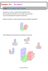 Se repérer dans l'espace - Cours : 8ème Harmos - PDF à imprimer