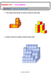 Volume du pavé droit - Révisions - Exercices avec correction : 8ème Harmos - PDF à imprimer