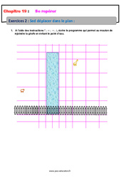 Se déplacer dans le plan - Révisions - Exercices avec correction : 8ème Harmos - PDF à imprimer