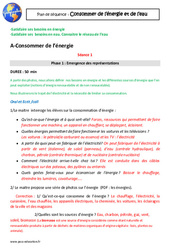 Besoins en énergie, en eau - Consommer en France - Séquence complète : 6ème Harmos - PDF à imprimer