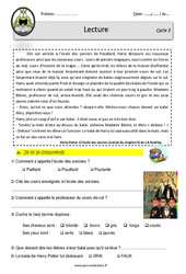 Harry Potter à l'école des sorciers - Lecture - EDL : 6ème, 7ème Harmos - PDF à imprimer