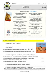 Le lion et le rat - Fable - Lecture - EDL : 4ème, 5ème Harmos - PDF à imprimer