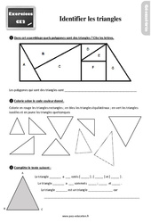 Identifier les triangles - Exercices, révisions : 5ème Harmos - PDF à imprimer