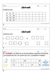 Calcul mental - Exercices et bilan - Semaine 1 à 4 : 7ème Harmos - PDF à imprimer