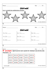 Calcul mental - Exercices et bilan - Semaine 13 à 16 : 7ème Harmos - PDF à imprimer