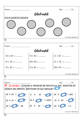 Calcul mental - Exercices et bilan - Semaine 21 à 24 : 6ème Harmos - PDF à imprimer