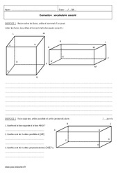 Solides - Examen Contrôle  : 8ème Harmos - PDF à imprimer