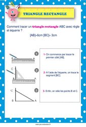 Tracer un triangle rectangle -  - Affiche : 4ème, 5ème, 6ème, 7ème Harmos - PDF à imprimer