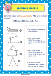 Tracer un triangle isocèle -  - Affiche : 4ème, 5ème, 6ème, 7ème Harmos - PDF à imprimer