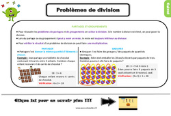 Problèmes de division - Cours, Leçon : 5ème Harmos - PDF gratuit à imprimer