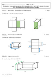 Solides et patrons - Examen Contrôle  sur le pavé : 8ème Harmos - PDF à imprimer