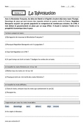 Exercice La Révolution - Noms féminins en - té ou - tié - Dictée accompagnée n°7 : 6ème Harmos - Cycle 3 - PDF à imprimer
