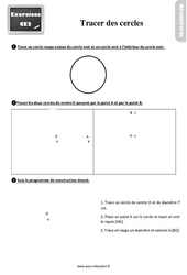 Tracer des cercles - Exercices, révisions : 5ème Harmos - PDF à imprimer