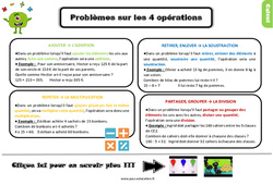 Problèmes sur les 4 opérations - Cours, Leçon : 5ème Harmos - PDF gratuit à imprimer