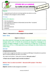 Séquence - Fiche de préparation Le verbe et son infinitif - Étude de la langue - Séquence - Fiche de préparation : 5ème Harmos - PDF à imprimer