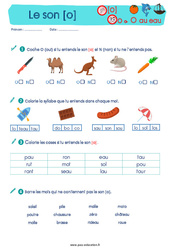 Le son [o] - Etude du code / les sons : 3eme, 4ème Harmos - PDF à imprimer