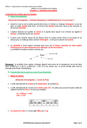 Solubilité et miscibilité - Cours : 9eme Harmos - PDF à imprimer