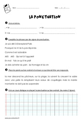 Signes de ponctuation - Exercices  : 6ème Harmos - PDF à imprimer