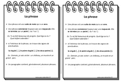 Phrase - Cours, Leçon : 5ème Harmos - PDF gratuit à imprimer