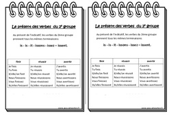 Présent des verbes du 2e groupe - Cours, Leçon : 5ème Harmos - PDF gratuit à imprimer