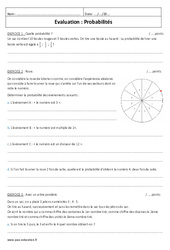 Probabilités - Examen Contrôle : 11ème Harmos - PDF à imprimer