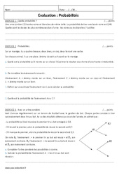 Probabilités - Examen Evaluation  : 11ème Harmos - PDF à imprimer