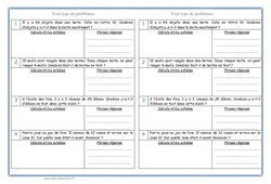 Problèmes - Calcul : 4ème Harmos - PDF à imprimer