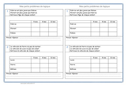 Problèmes de logique : 4ème Harmos - PDF à imprimer