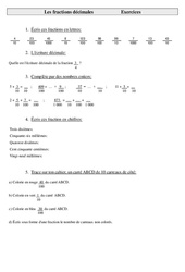 Fractions décimales - Exercices - Numération : 7ème Harmos - PDF à imprimer