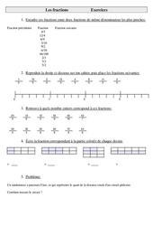 Fractions - Exercices - Numération : 7ème Harmos - PDF à imprimer