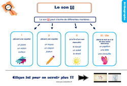 Le son [j] - Cours, Leçon, trace écrite : 4ème Harmos - PDF gratuit à imprimer