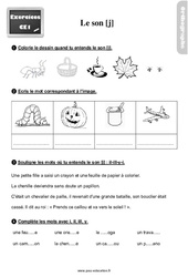 Le son [j] - Exercices, révisions : 4ème Harmos - PDF à imprimer