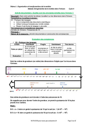 Quelles sont les principales échelles dans l’Univers - Activité documentaire avec les corrigés : 10ème Harmos - PDF à imprimer