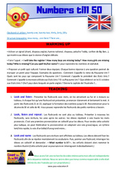 Numbers till 50 - Anglais - Lexique - Séquence complète : 4ème, 5ème Harmos - PDF à imprimer