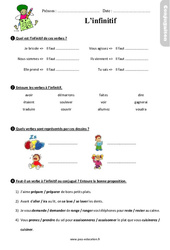 L’infinitif du verbe - Étude de la langue - Exercices avec les corrigés : 5ème Harmos - PDF à imprimer