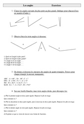 Mesure sur Les angles - Exercices - Géométrie : 7ème Harmos - PDF à imprimer