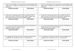 Problèmes de durée : 5ème Harmos - PDF à imprimer
