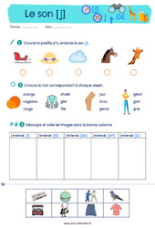 Le son [j] - Etude du code / les sons : 3eme, 4ème Harmos - PDF à imprimer