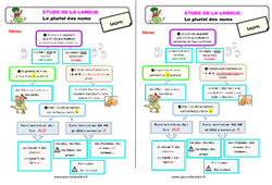 Le pluriel des noms - Étude de la langue - Cours, Leçon : 5ème Harmos - PDF gratuit à imprimer